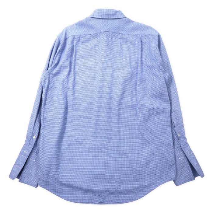 BURBERRY ドレスシャツ 42 ブルー チェック コットン カブスボタンホール CLUB COLLECTION 日本製 | Vintage.City 古着屋、古着コーデ情報を発信
