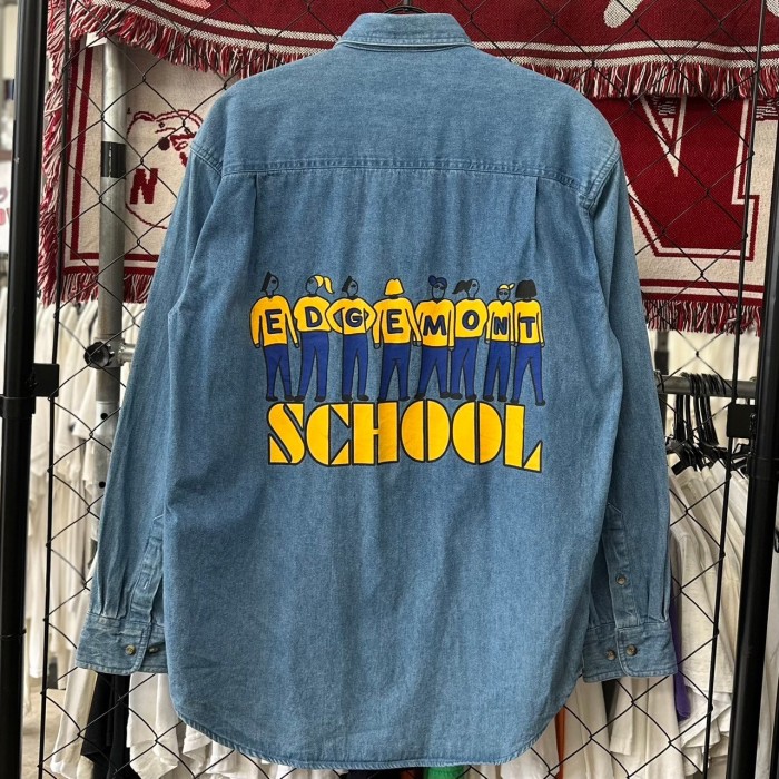 90s- カレッジ系 エッジモントスクール ボタンダウンシャツ デザイン