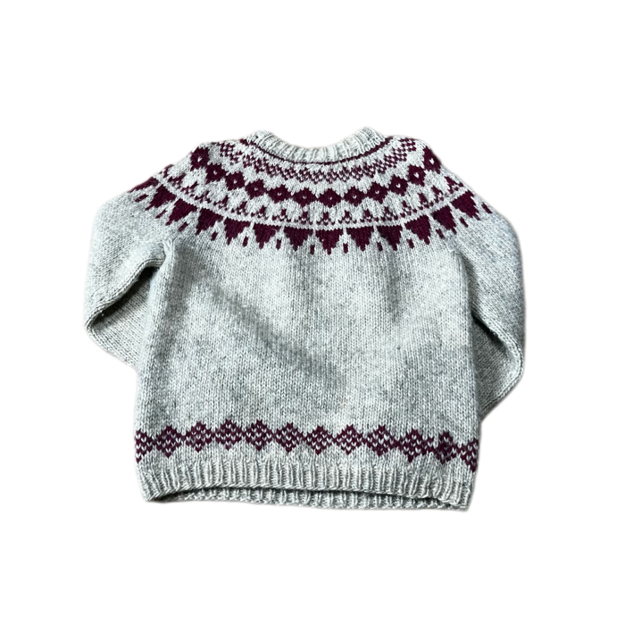 unknown】Vtg.Nordic Knit pullover ノルディック柄 ニットセーター k 