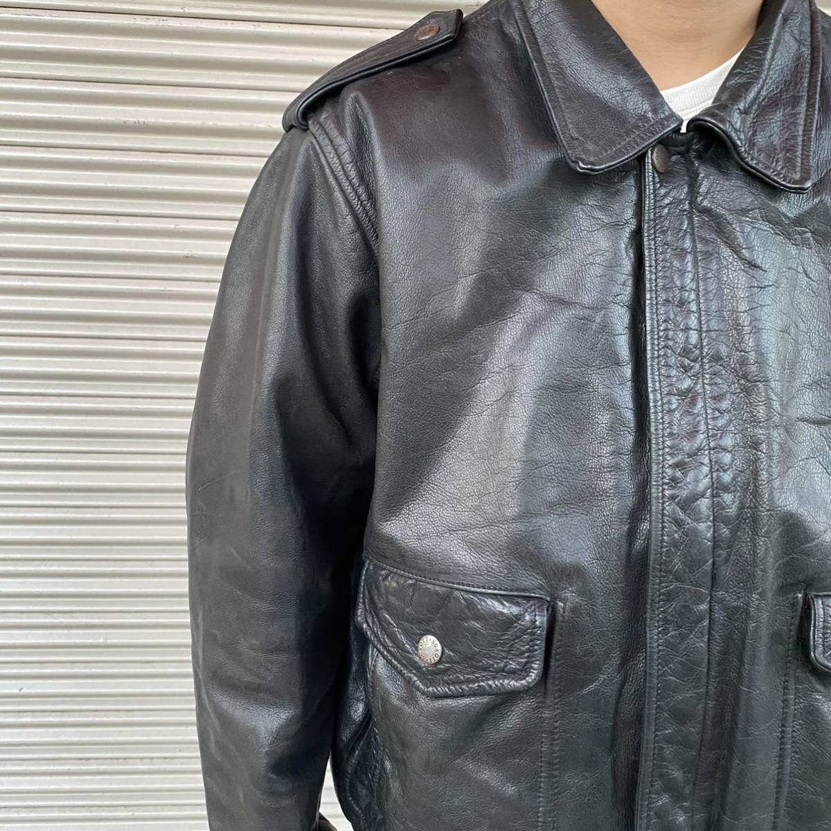 80s Euro Leather ユーロ ヴィンテージ A-2 レザー ライダース ...