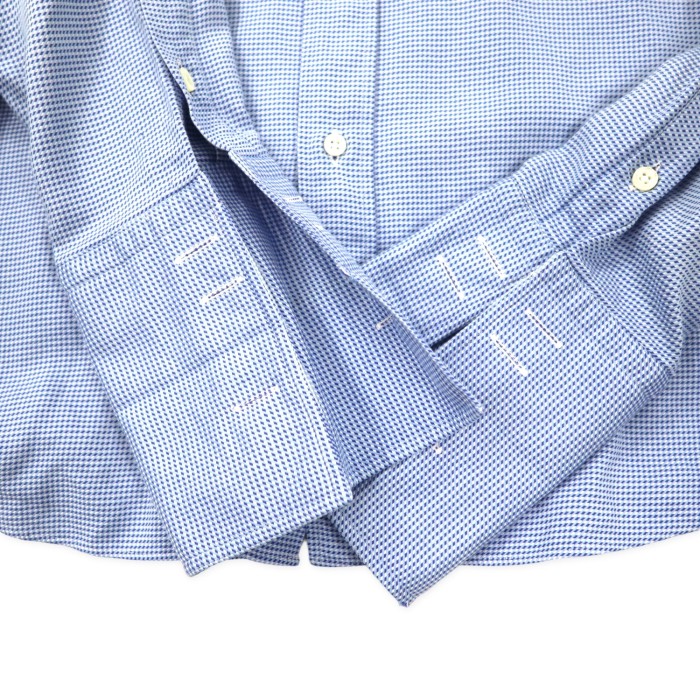 BURBERRY ドレスシャツ 42 ブルー チェック コットン カブスボタンホール CLUB COLLECTION 日本製 | Vintage.City 古着屋、古着コーデ情報を発信
