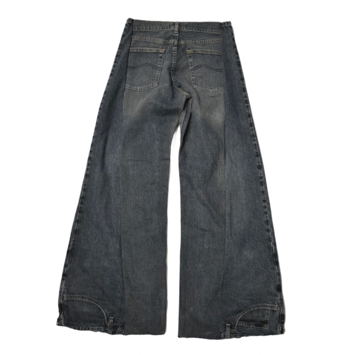 VERS Remake Patch Custom Docking Flare Denim Pants | Vintage.City