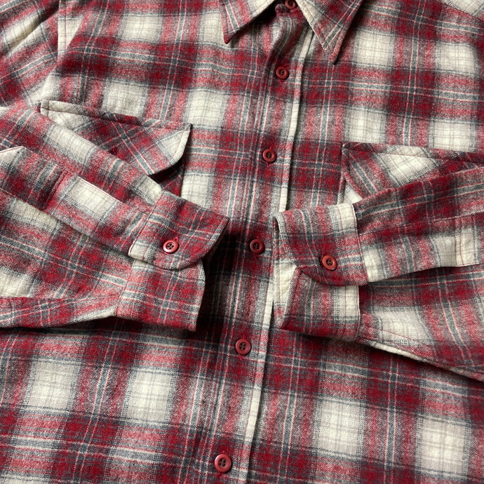 70年代 USA製 PENDLETON ペンドルトン チェックシャツ  ウールシャツ メンズMトップス