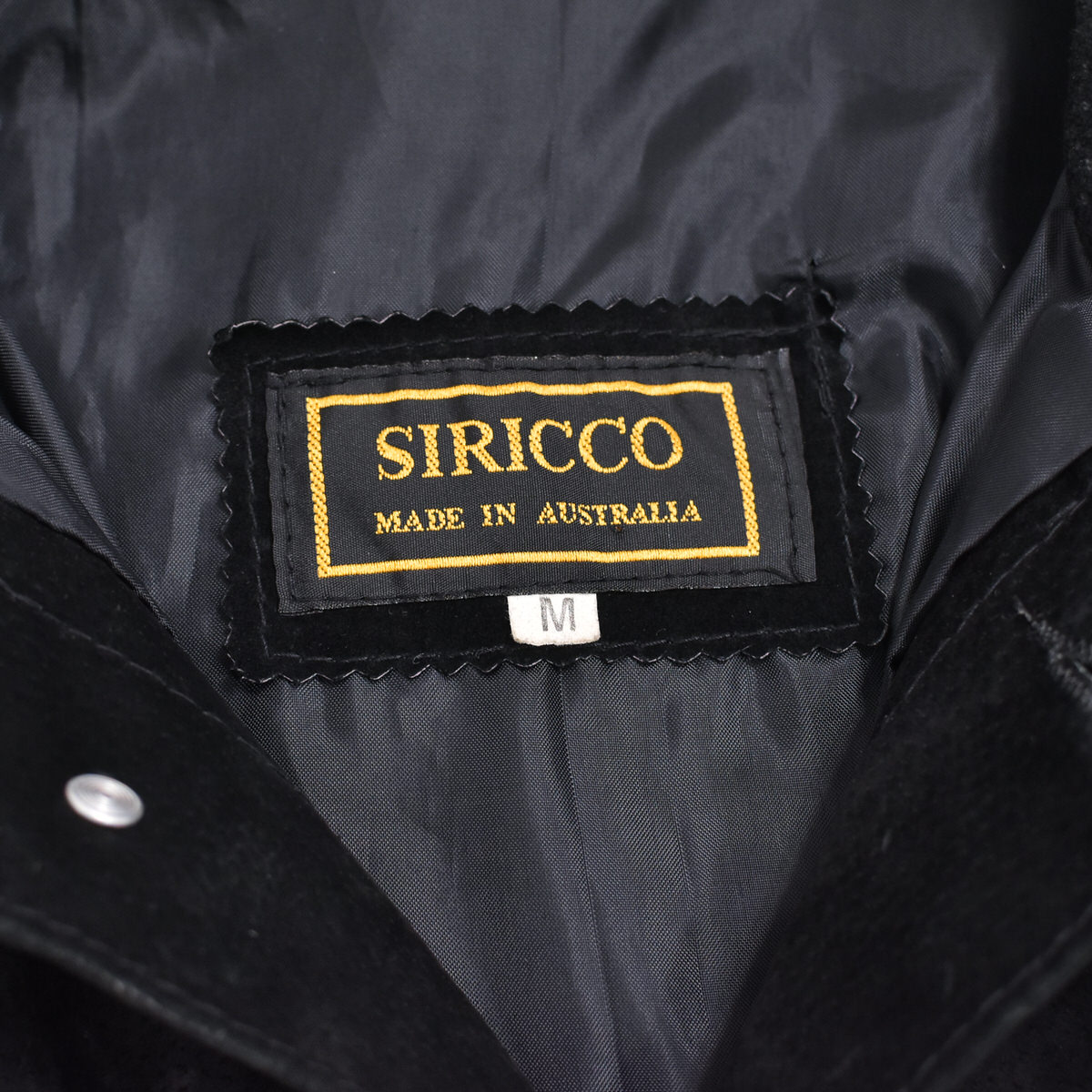 80〜90s オーストラリア製 SIRICCO ブラック スウェード レザー
