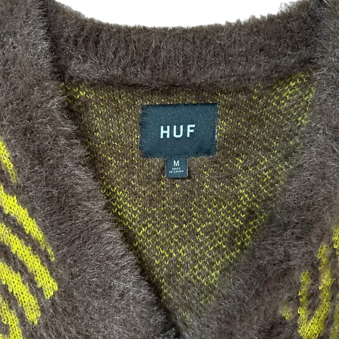 HUF カーディガン モヘア-