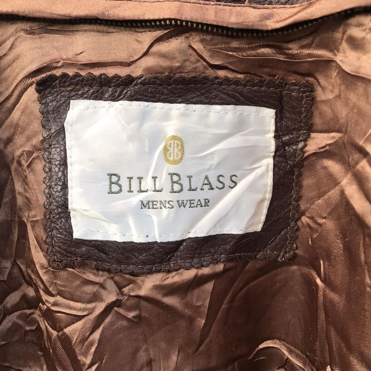 BILL BLASS Mens Wear レザージャケット スウィングトップ 革ジャン 革 ...