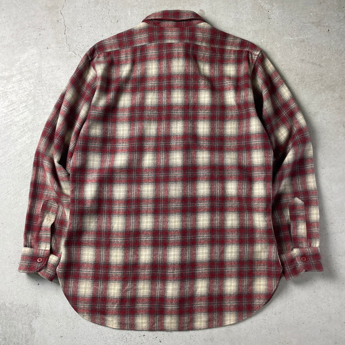 70年代 USA製 PENDLETON ペンドルトン チェックシャツ ウールシャツ