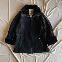 90s / leather zip up jacket with fur レザージャケット ファー | Vintage.City Vintage Shops, Vintage Fashion Trends