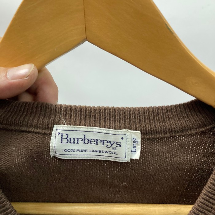 90’s Burberrys’ Vネックニット セーター L | Vintage.City 古着屋、古着コーデ情報を発信