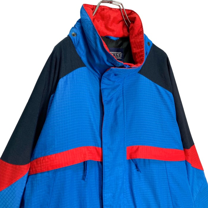 90s LANDS' END multicolored zip-up nylon jacket | Vintage.City 古着屋、古着コーデ情報を発信
