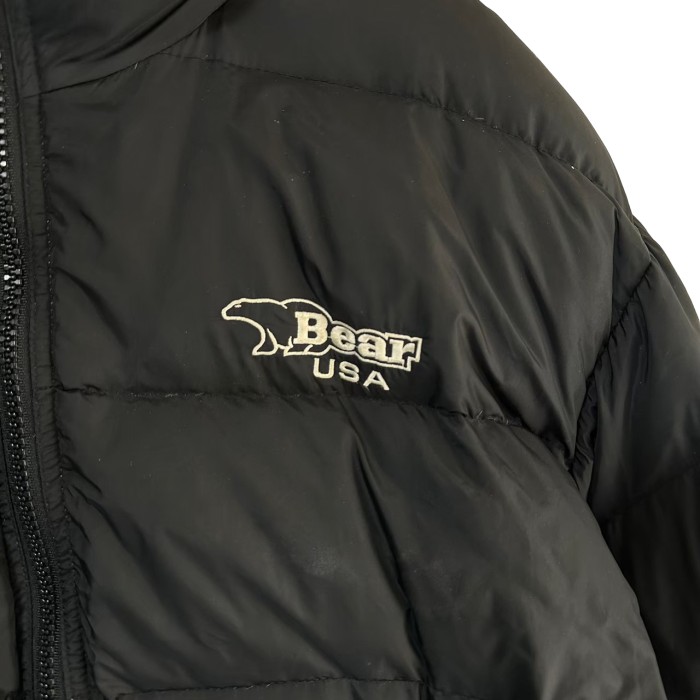 Bear USA ベアー ダウンジャケット リバーシブル 刺繍ロゴ 肉厚 90s