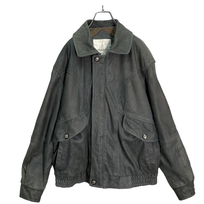 90s LONDON FOG zip-up real leather jacket | Vintage.City