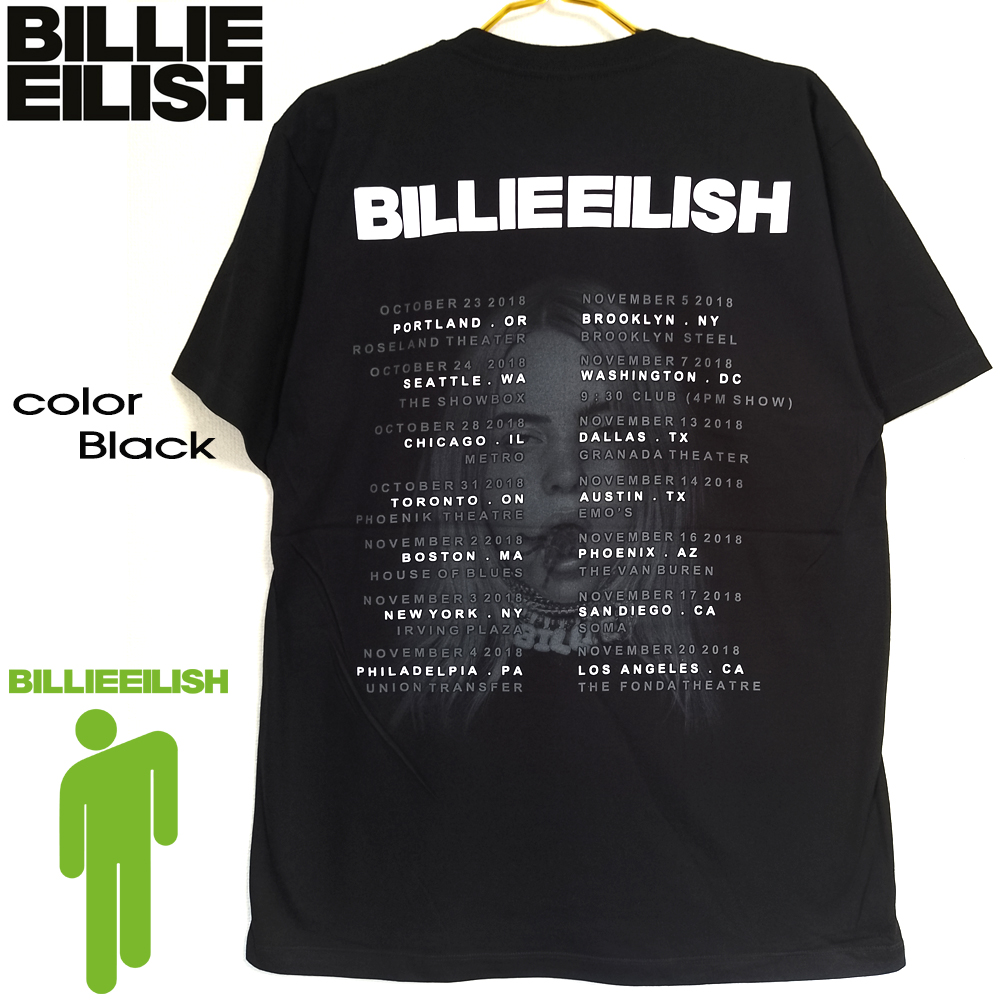 88 BILLIEEILISH ビリーアイリッシュ Tシャツ ブラック Lサイズ 中古品
