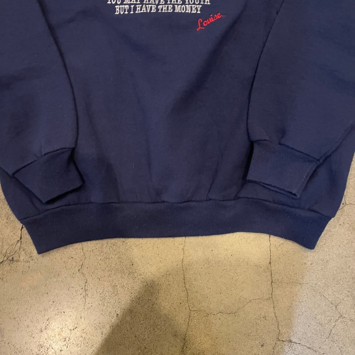 HANES embroidery sweat (made in USA) | Vintage.City