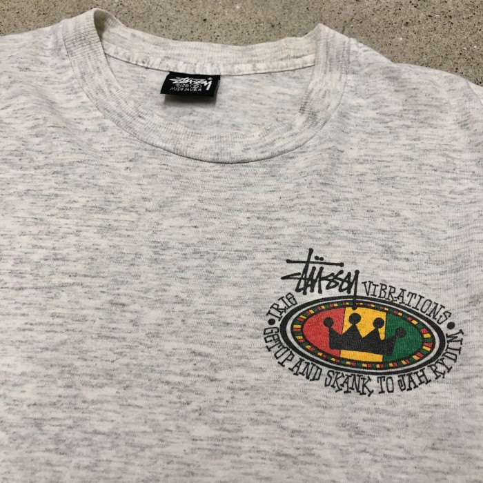 90s OLD STUSSY/IRIE VIBRATIONS Tee/USA製/黒タグ/S/RASTA/CROWN/Tシャツ/グレー/ステューシー/オールドステューシー/古着/ヴィンテージ/アーカイブ | Vintage.City Vintage Shops, Vintage Fashion Trends