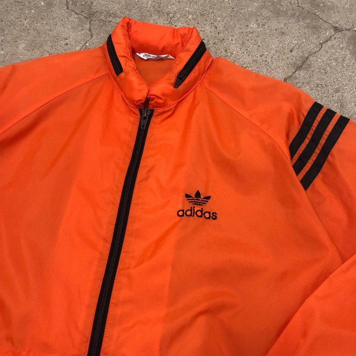 80s adidas/Nylon jacket/デサント製/S/ナイロンジャケット/オレンジ