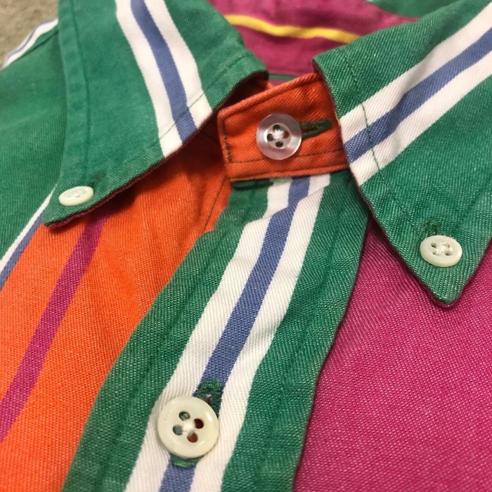 90s polo ralph lauren strip BD ss shirt | Vintage.City 古着屋、古着コーデ情報を発信