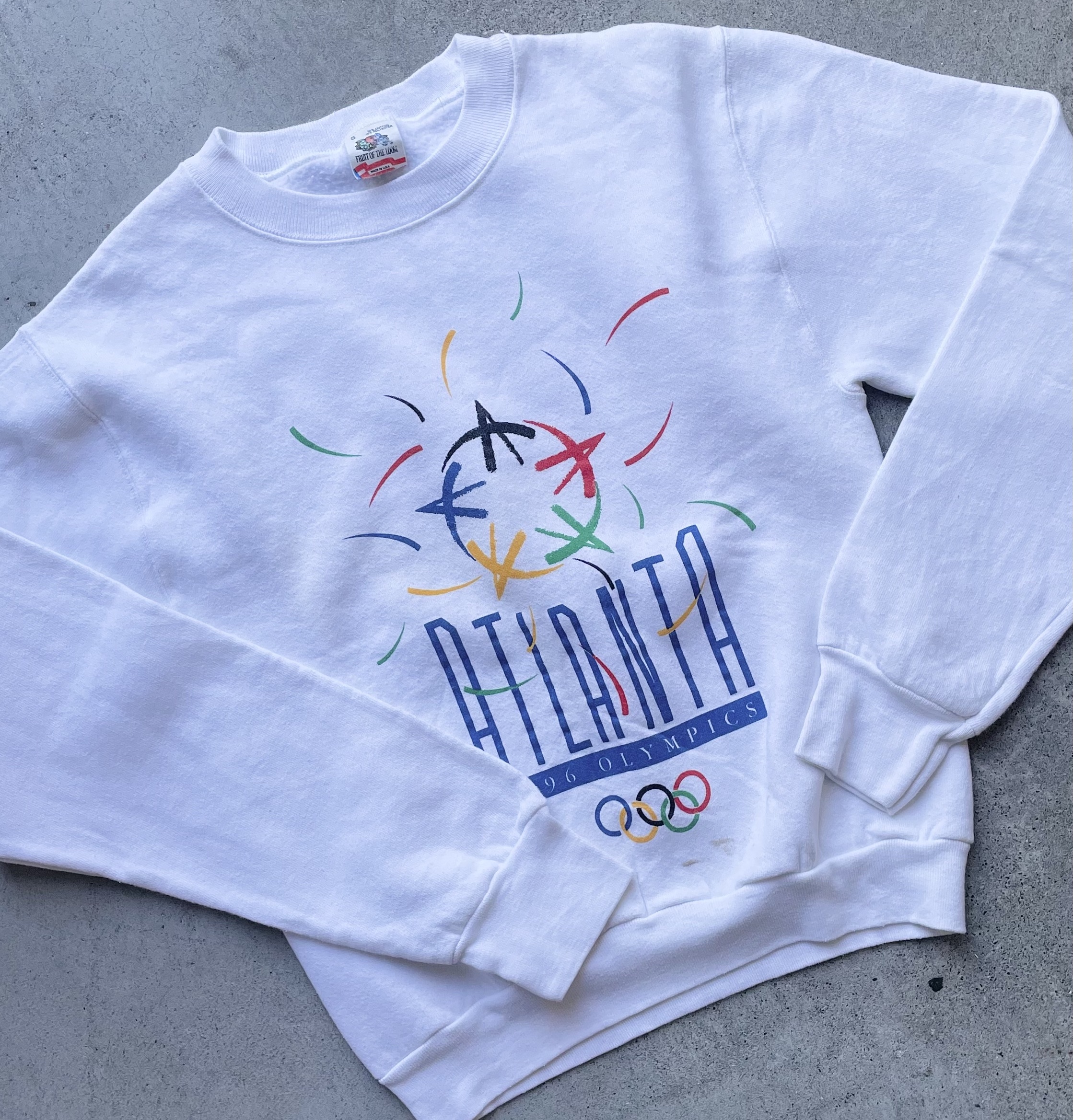 [美品]90s USA製 Hanes アトランタオリンピック  刺繍スウェット