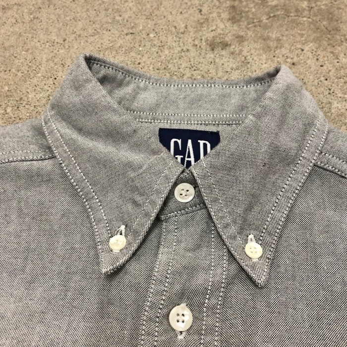 90s OLD GAPBD LS shirtMボタンダウンシャツグレー長袖シャツギャップオールドギャップ | Vintage.City 古着屋、古着コーデ情報を発信