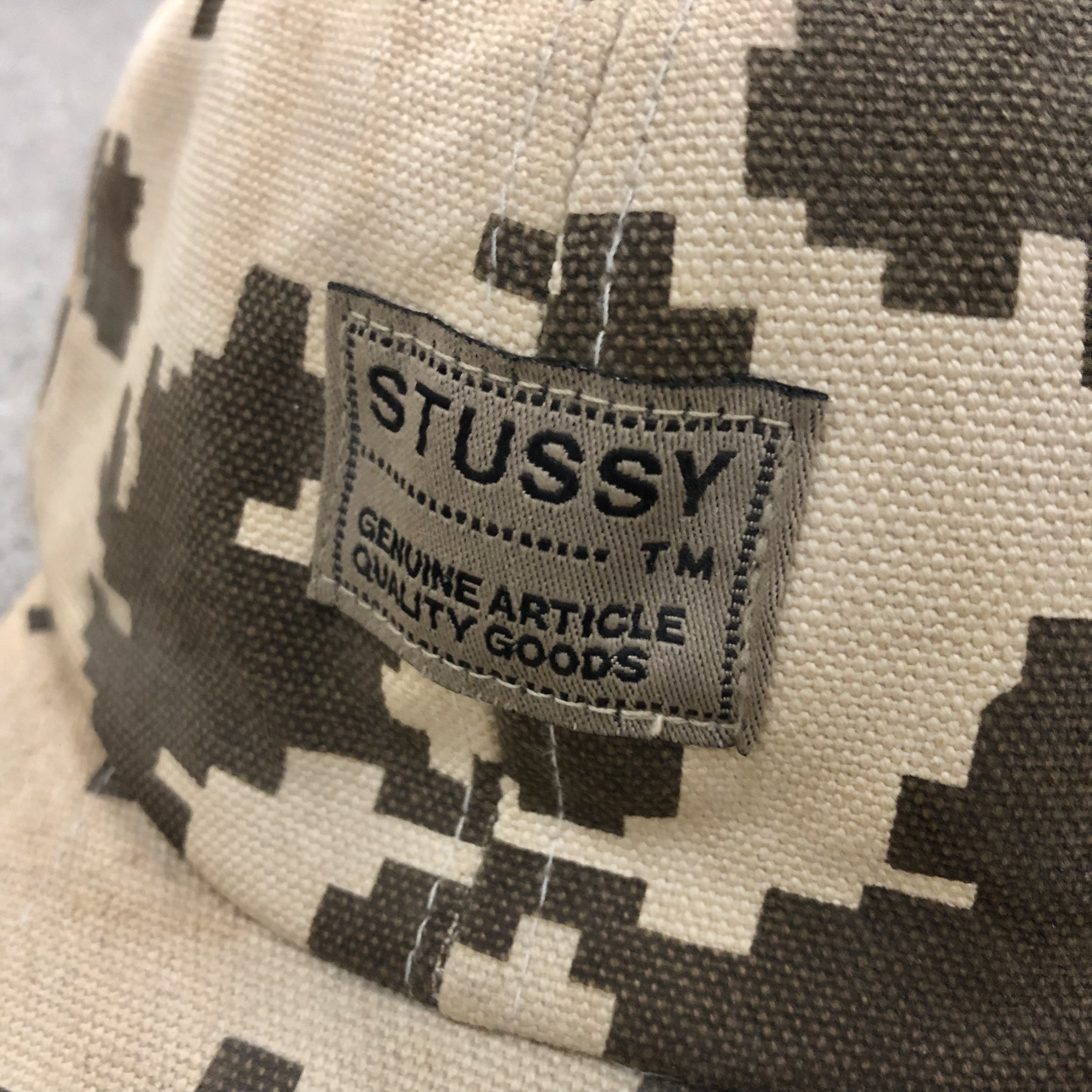 90s OLD STUSSY/Digital camo cap/紺タグ/Free/デジタルカモ/6パネル