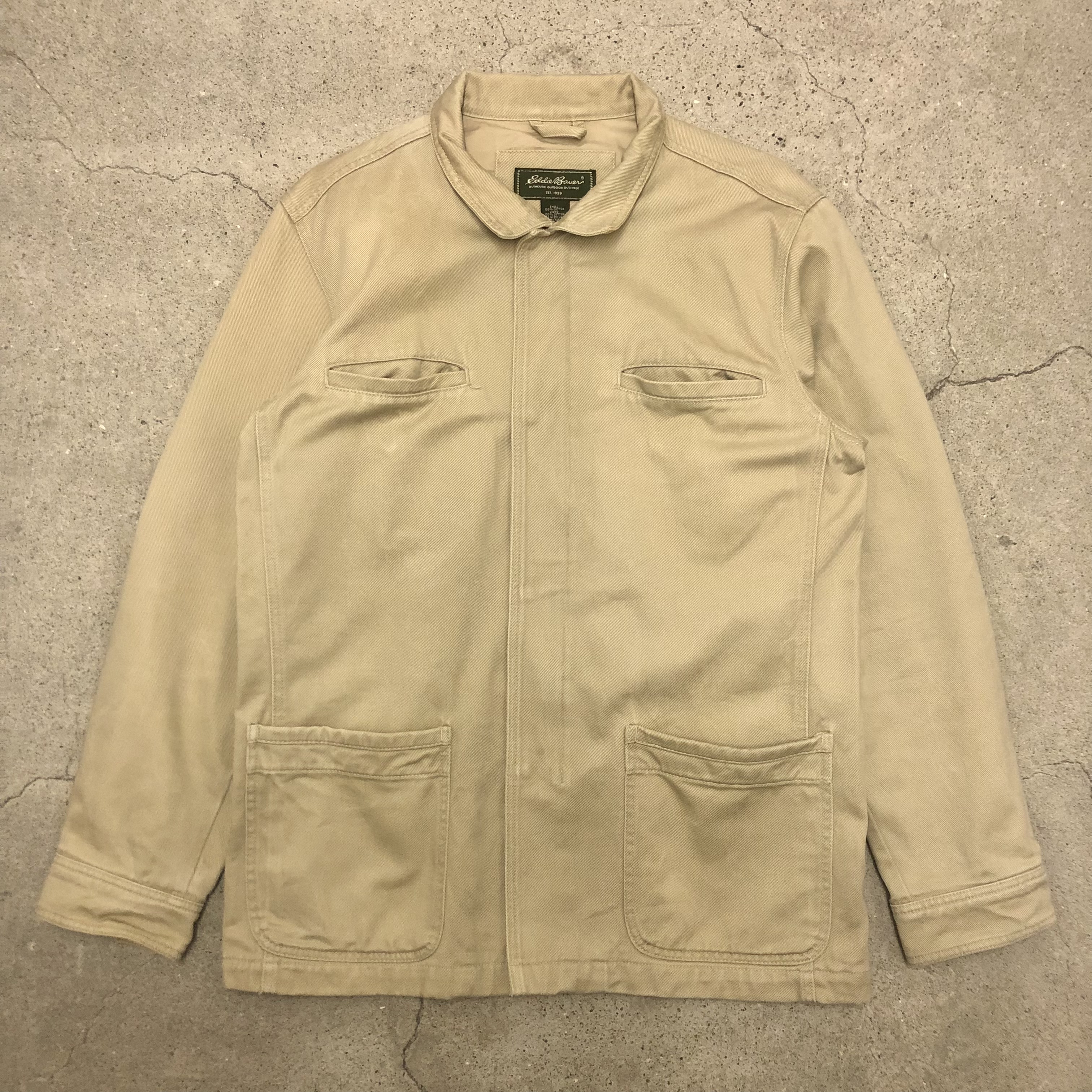 00s Eddie BauerWork JacketMワークジャケットベージュスリランカ製