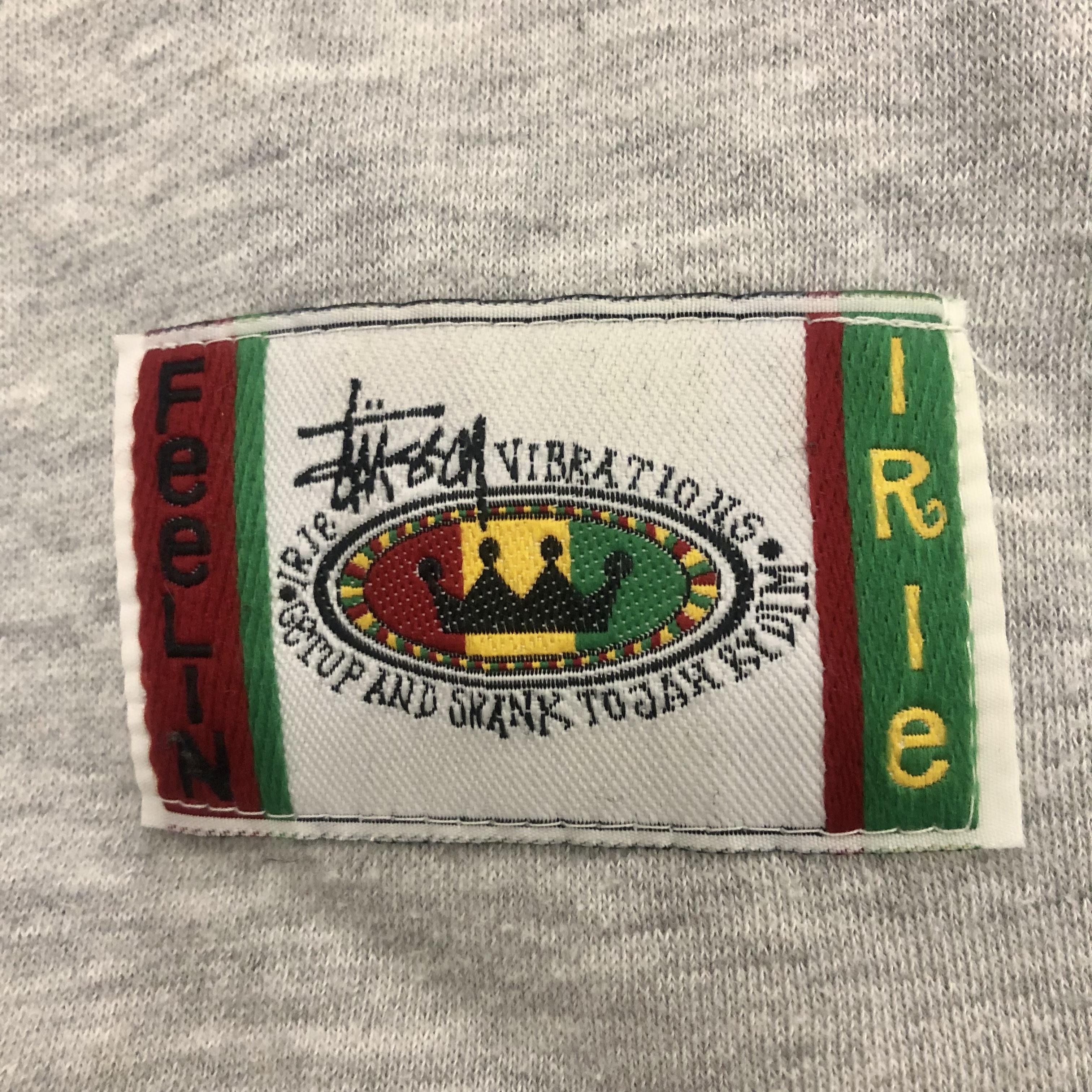 90s Bootleg OLD STUSSY/Rasta Hoodie/Korea製/黒タグ/Free/ラスタ