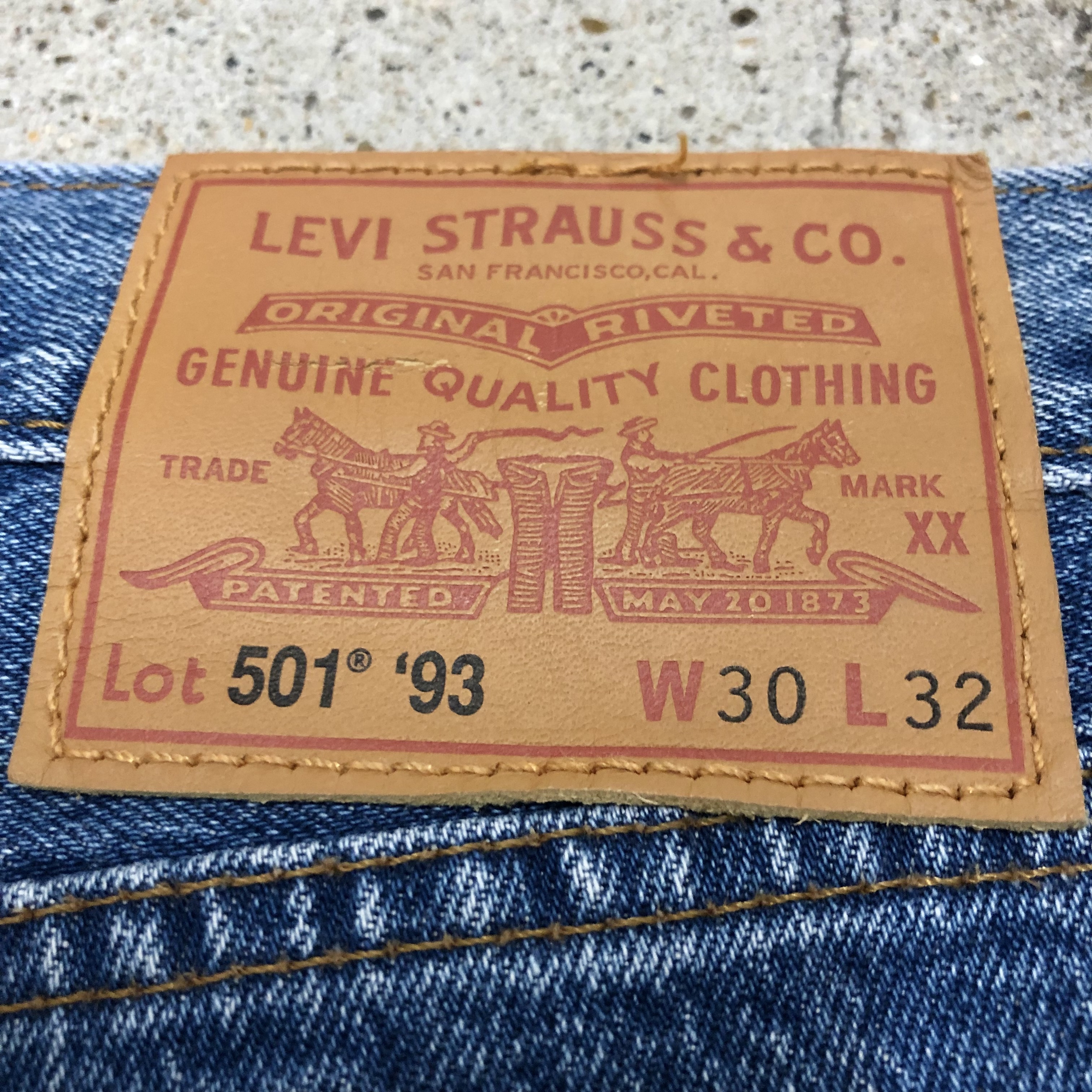 Levi`s 501 `93/Straight Denim/W30/L32/1993年復刻モデル/デニム