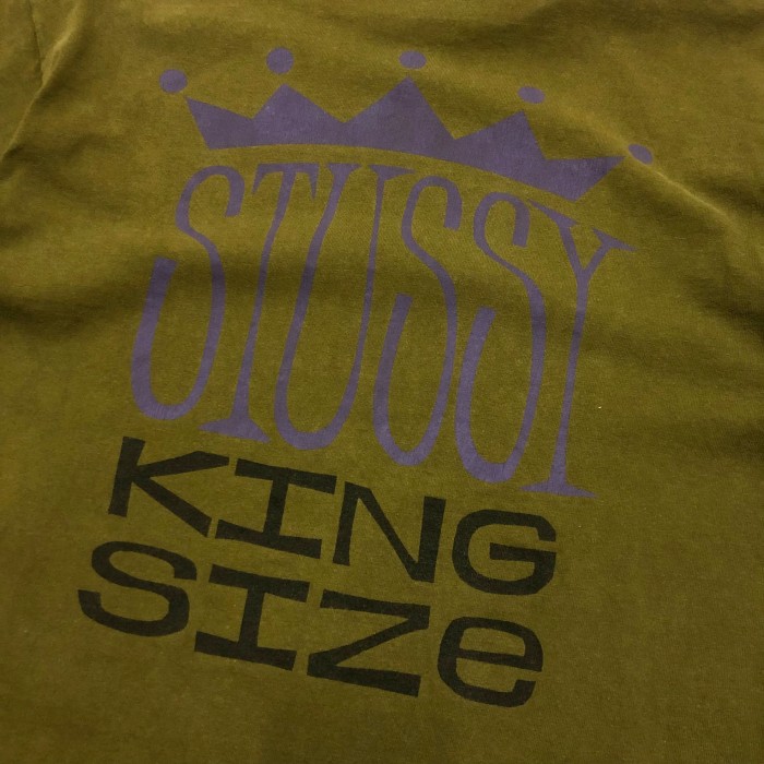 80～90s OLD STUSSY/KING SIZE Tee/USA製/黒タグ/L/キングサイズプリント/Tシャツ/カーキ/ステューシー/オールドステューシー/古着/ヴィンテージ/アーカイブ | Vintage.City Vintage Shops, Vintage Fashion Trends