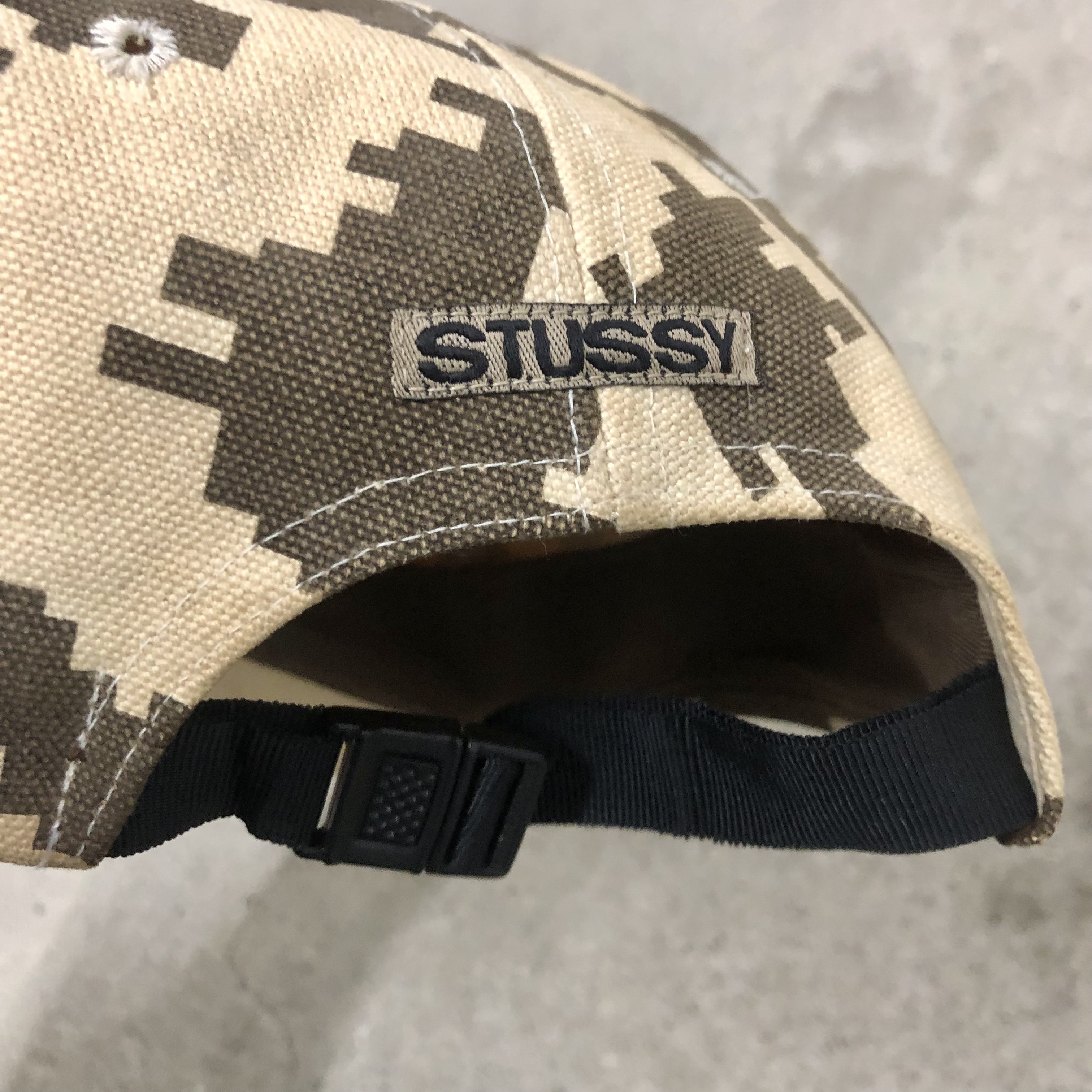 90s OLD STUSSY/Digital camo cap/紺タグ/Free/デジタルカモ/6パネル