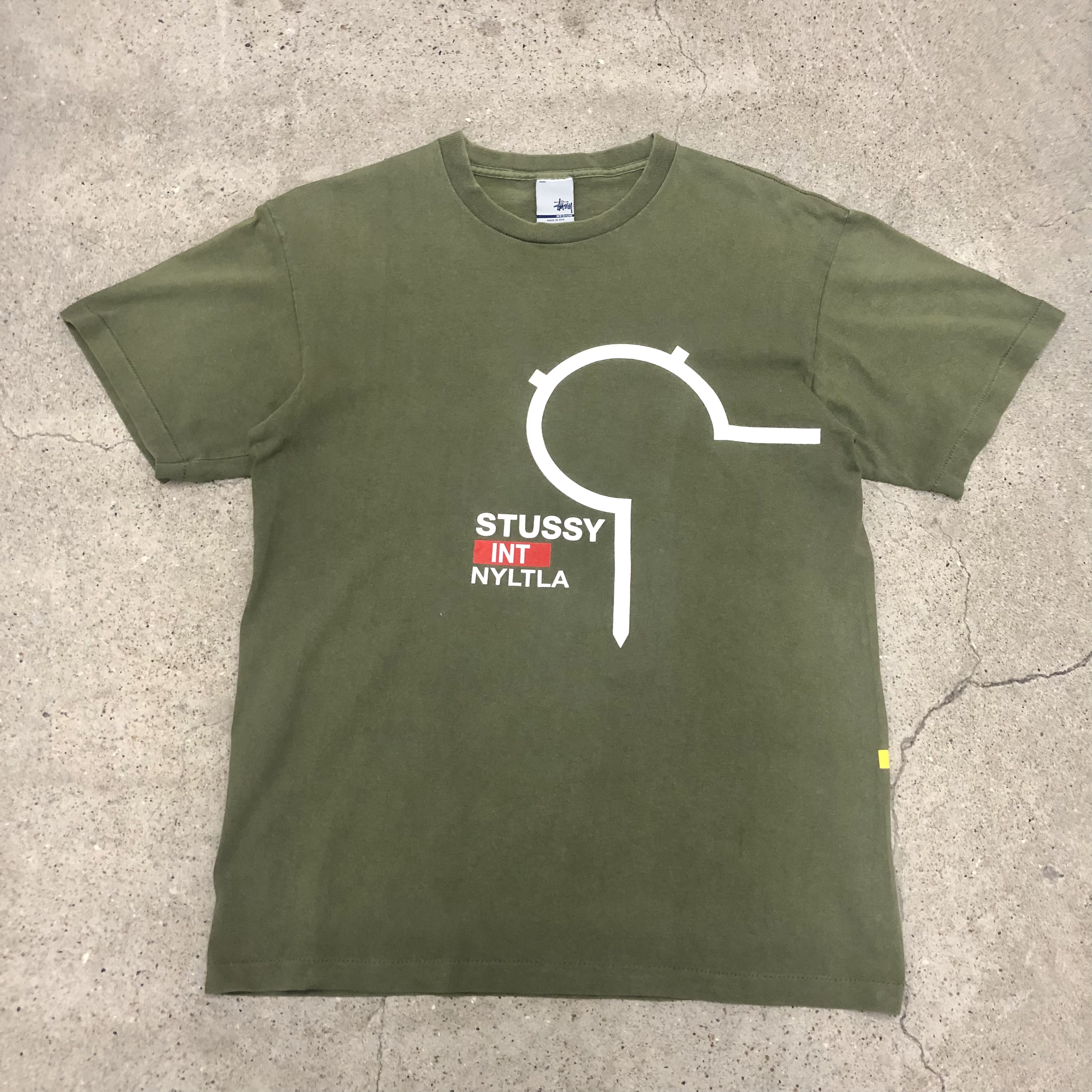 90s OLD STUSSY/True product Tee/USA製/赤青タグ/M/ロゴプリントT