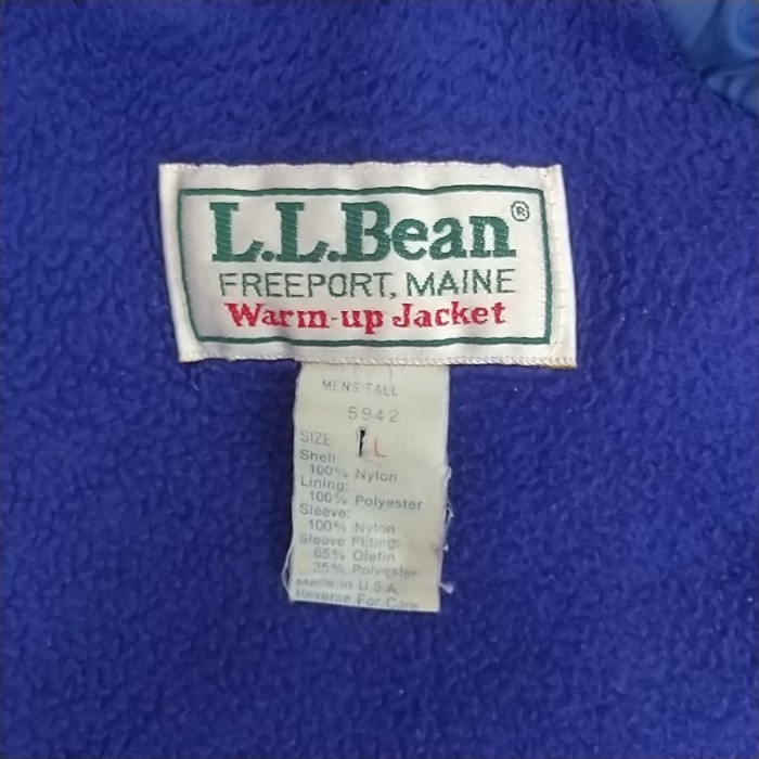 L.L.Bean Warm-up Jacket ナイロンジャケット 裏地フリース | Vintage.City 古着屋、古着コーデ情報を発信