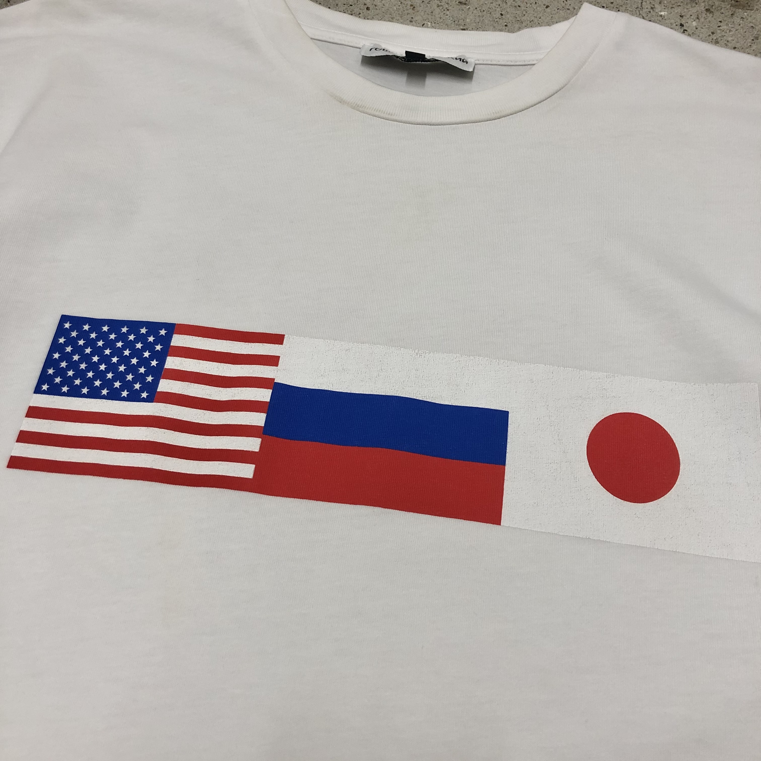 Gosha RubchinskiyFrag TeeM国旗プリントTシャツホワイトトルコ製ゴーシャ ラブチンスキーインポートストレート中古 |  Vintage.City