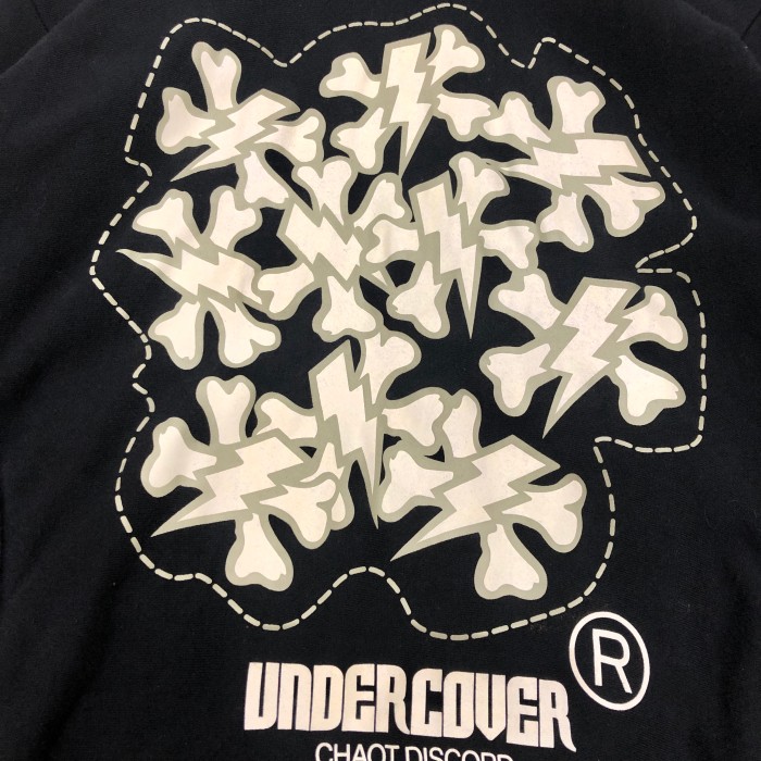 UNDERCOVER/01ss CHAOTIC DISCORD Hoodie/L/Thunder bone/サンダー