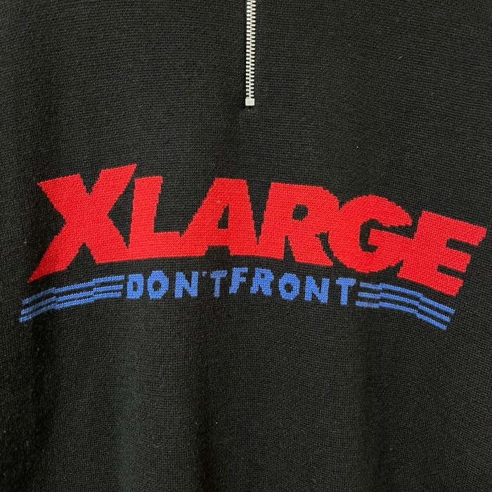 XLARGE エクストララージ ニットセーター XL ハーフジップ センターロゴ | Vintage.City 古着屋、古着コーデ情報を発信