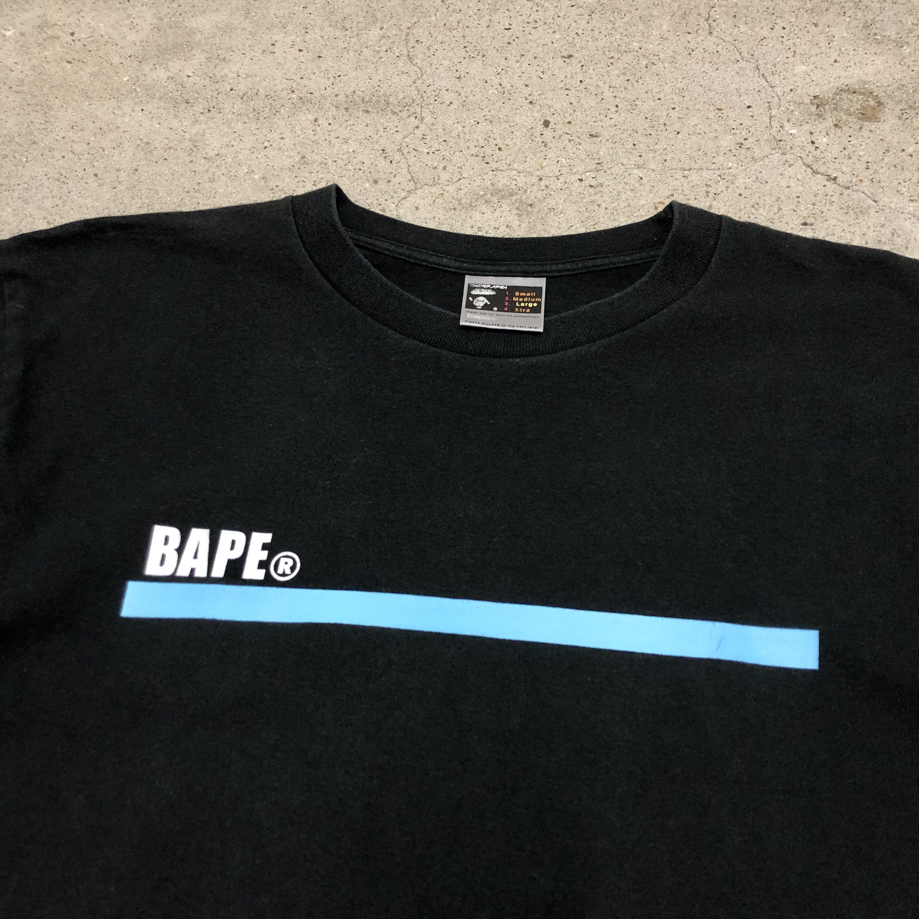 90～00s A BATHING APE/BAPE Logo Tee/初期タグ/L/felicitee/ロゴ