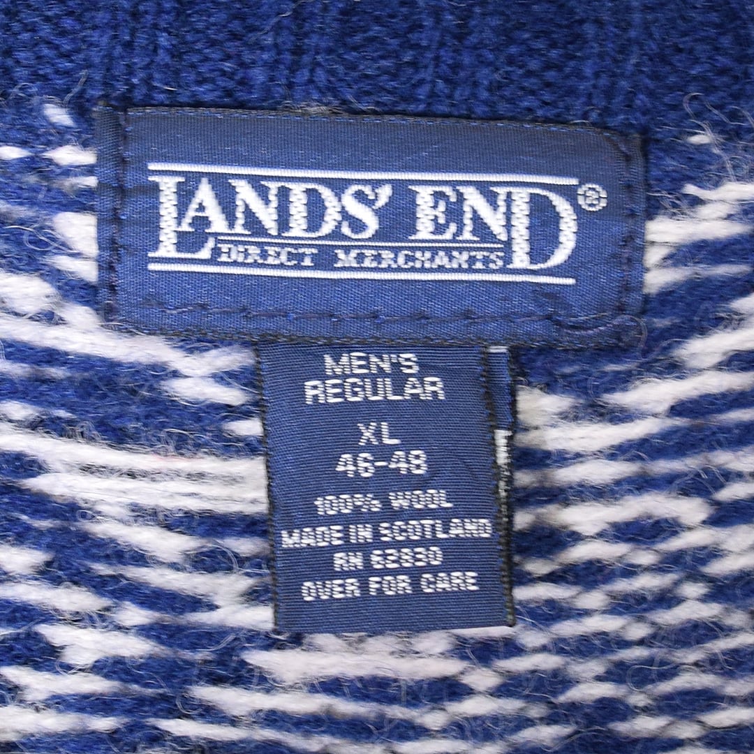 80s ランズエンド スコットランド製 ウールセーター ヴィンテージ