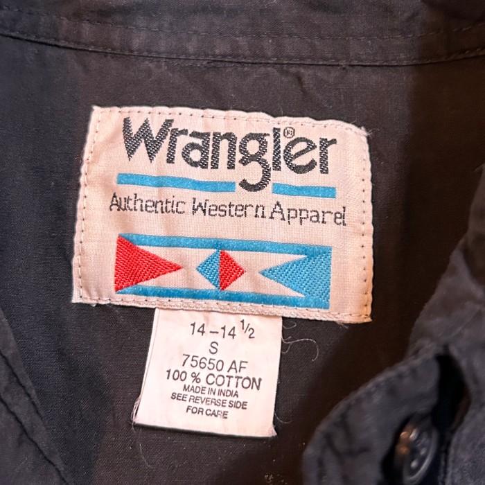 【Lady's】90s Wrangler ネイティブ柄 刺繍 ブラック シャツ / Vintage ヴィンテージ 古着 オルテガ ラングラー 黒 | Vintage.City 古着屋、古着コーデ情報を発信