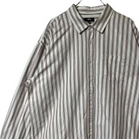stussy ステューシー ストライプシャツ XL 刺繍ロゴ オックスフォード | Vintage.City 古着屋、古着コーデ情報を発信