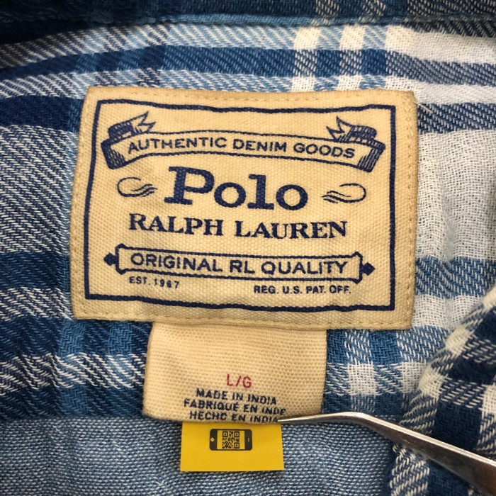 POLO RALPH LAURENCheck LS ShirtLClassic Fit INDIGOチェック柄シャツ長袖ブルーホワイトポロラルフローレンアメカジ古着中古 | Vintage.City Vintage Shops, Vintage Fashion Trends