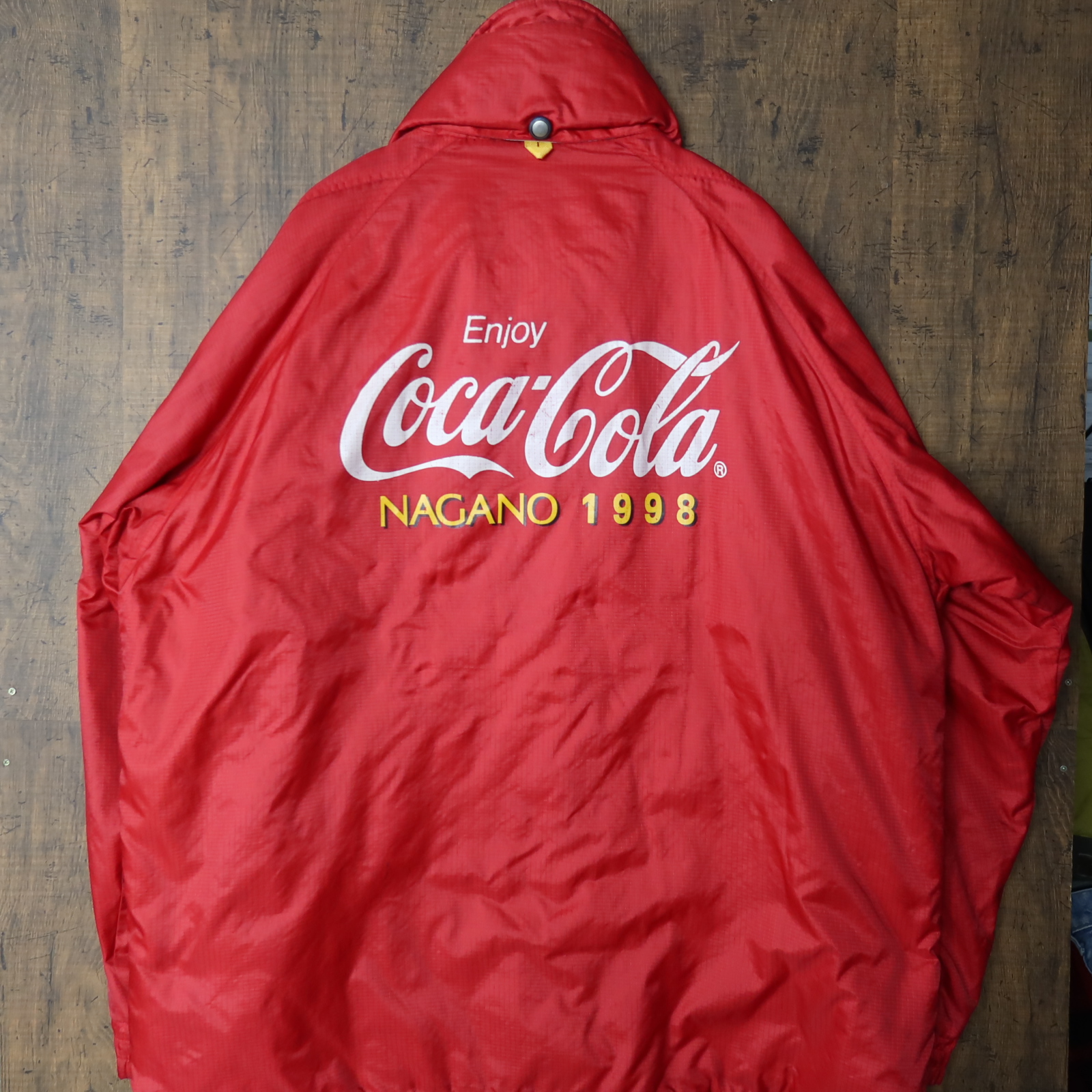 90s Vintage US古着☆Coca-Cola コカ・コーラ ナイロンジャケット 長野