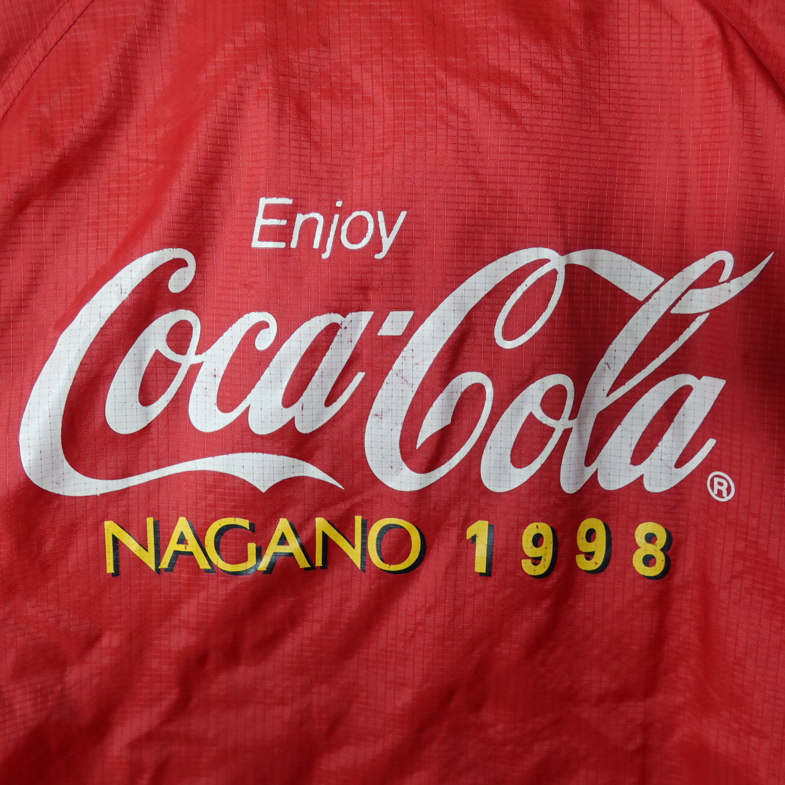 90s Vintage US古着☆Coca-Cola コカ・コーラ ナイロンジャケット 長野