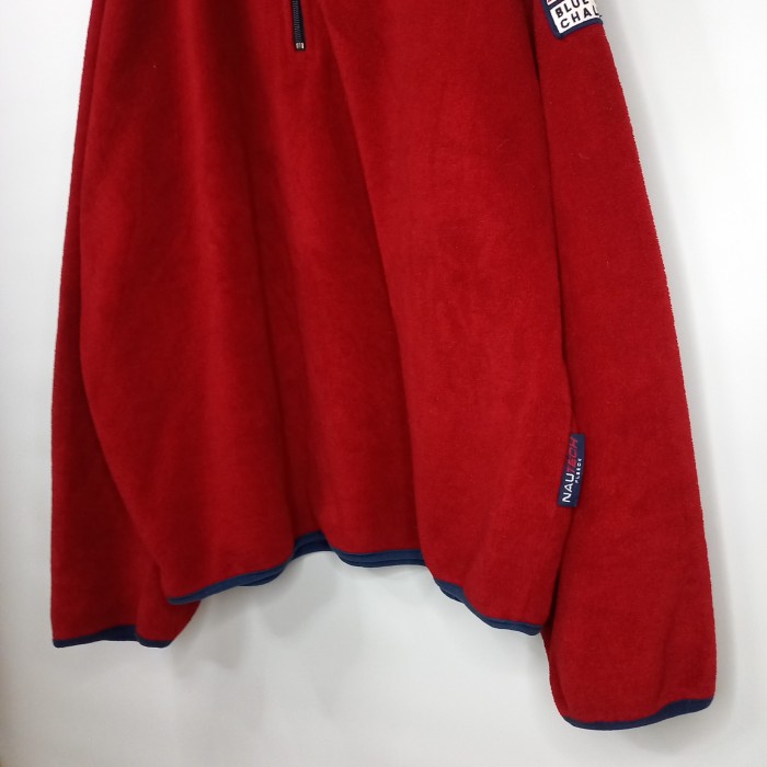 90s　アメリカ製　ノーティカ　フリース　プルオーバー　刺繍ロゴ　赤　L/G | Vintage.City 古着屋、古着コーデ情報を発信