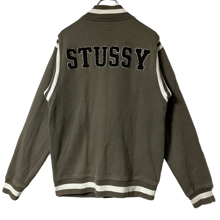 stussy ステューシー スタジャン L 刺繍ロゴ パイルロゴ バックロゴ 