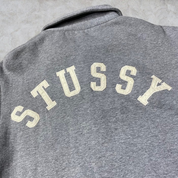00’s old stussy Sweat Stadium Cotton Snap Jacket | Vintage.City 古着屋、古着コーデ情報を発信