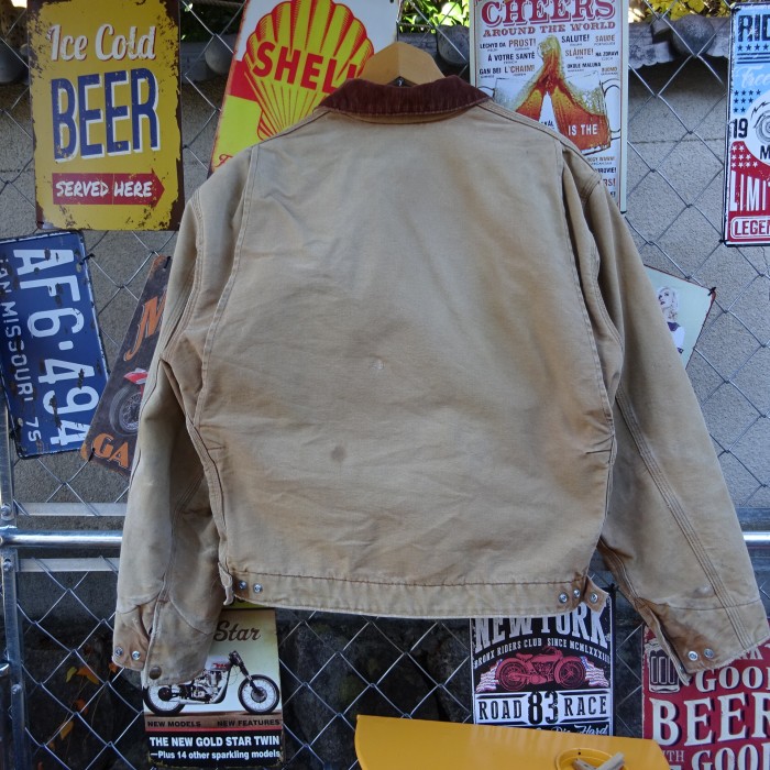 カーハート デトロイトジャケット L ベージュ USA製 襟コーデュロイ ジップ 8898 | Vintage.City 古着屋、古着コーデ情報を発信