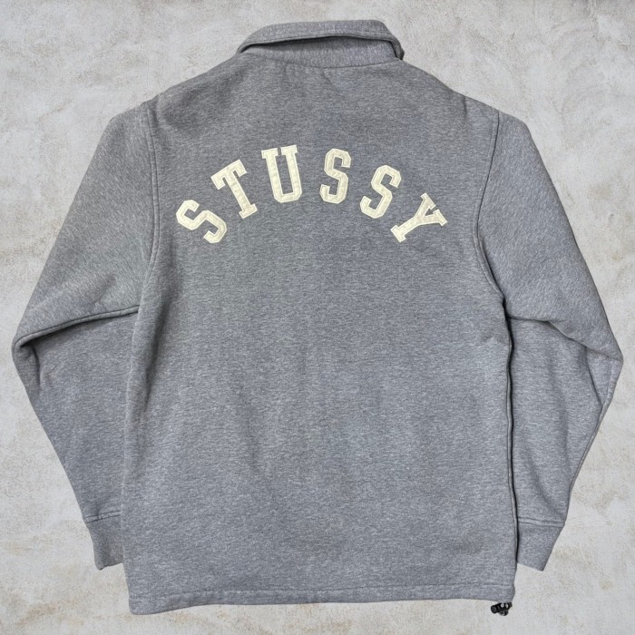 00’s old stussy Sweat Stadium Cotton Snap Jacket | Vintage.City 古着屋、古着コーデ情報を発信