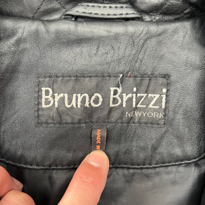 80’s Bruno brizziキルティングレザージャケット レザーライダース バイカー ハイネック アメカジ 古着 fc-1050 | Vintage.City 古着屋、古着コーデ情報を発信