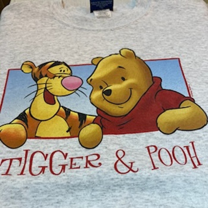 Pooh プーさん　ディズニー　スウェット　トレーナー　XL / 杢グレー　ティガー　TIGGER | Vintage.City 古着屋、古着コーデ情報を発信