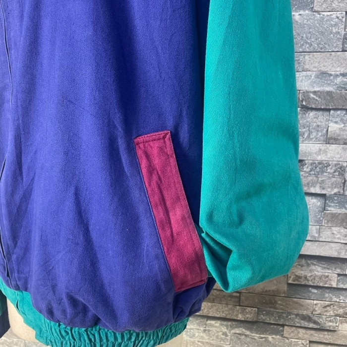 80s CHAPS Switch Multi color vintage zip up cotton swing top | Vintage.City 古着屋、古着コーデ情報を発信