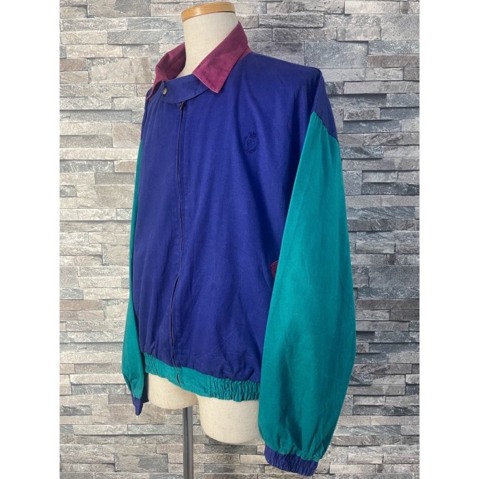 80s CHAPS Switch Multi color vintage zip up cotton swing top | Vintage.City 古着屋、古着コーデ情報を発信